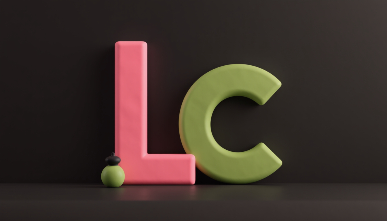 Pink L and Green C logo
